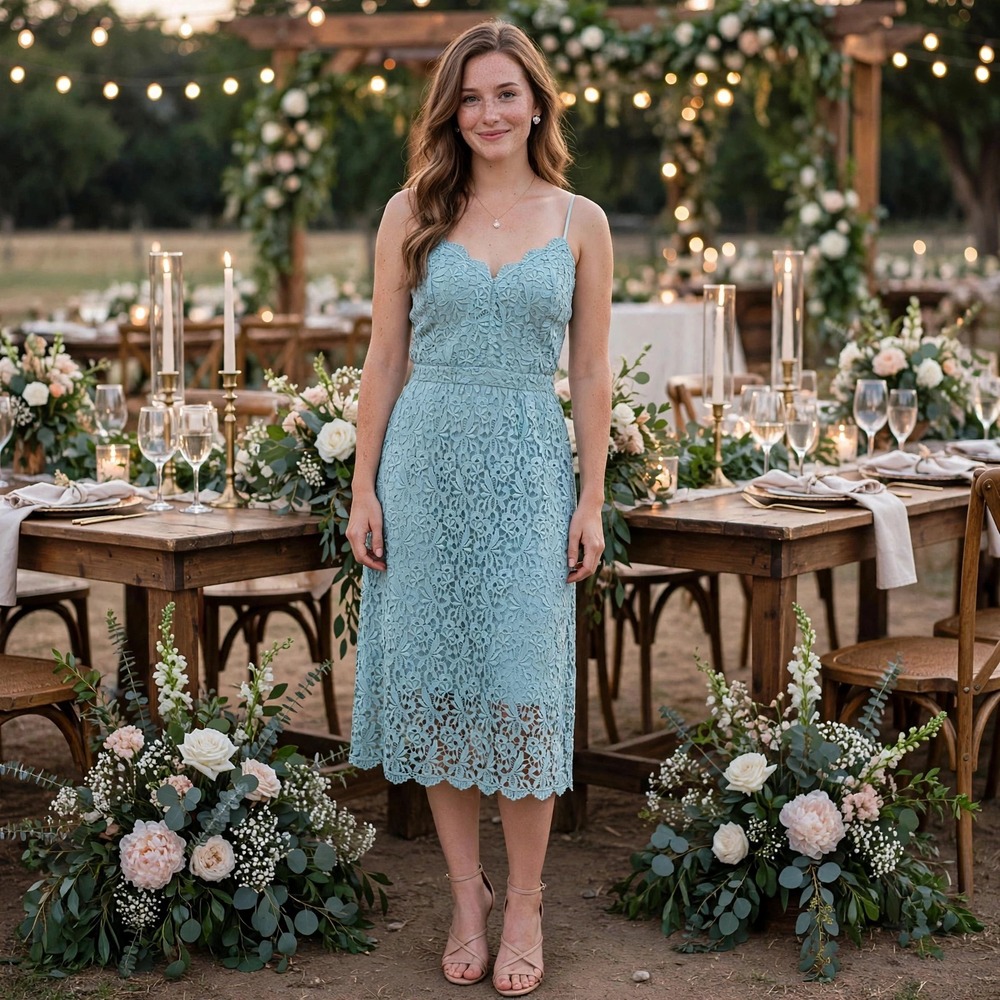 J.Crew Floral Lace Midi Dress Blue Sweetheart Neckline‎ H7373 Size 6